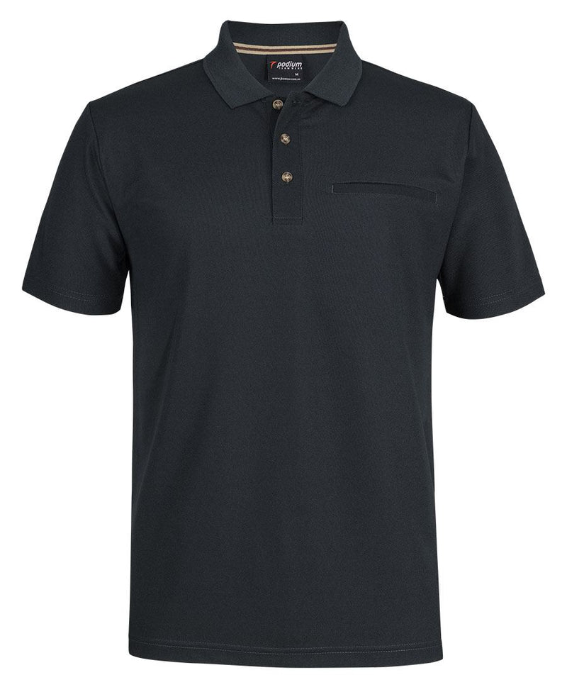 Podium Podium S/S Recycled Polyester Pocket Polo 7SPR