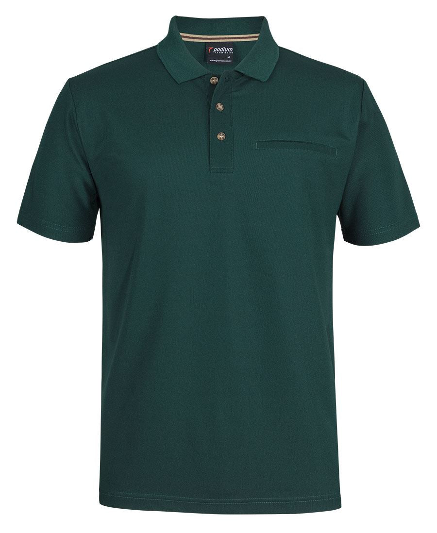 Podium Podium S/S Recycled Polyester Pocket Polo 7SPR