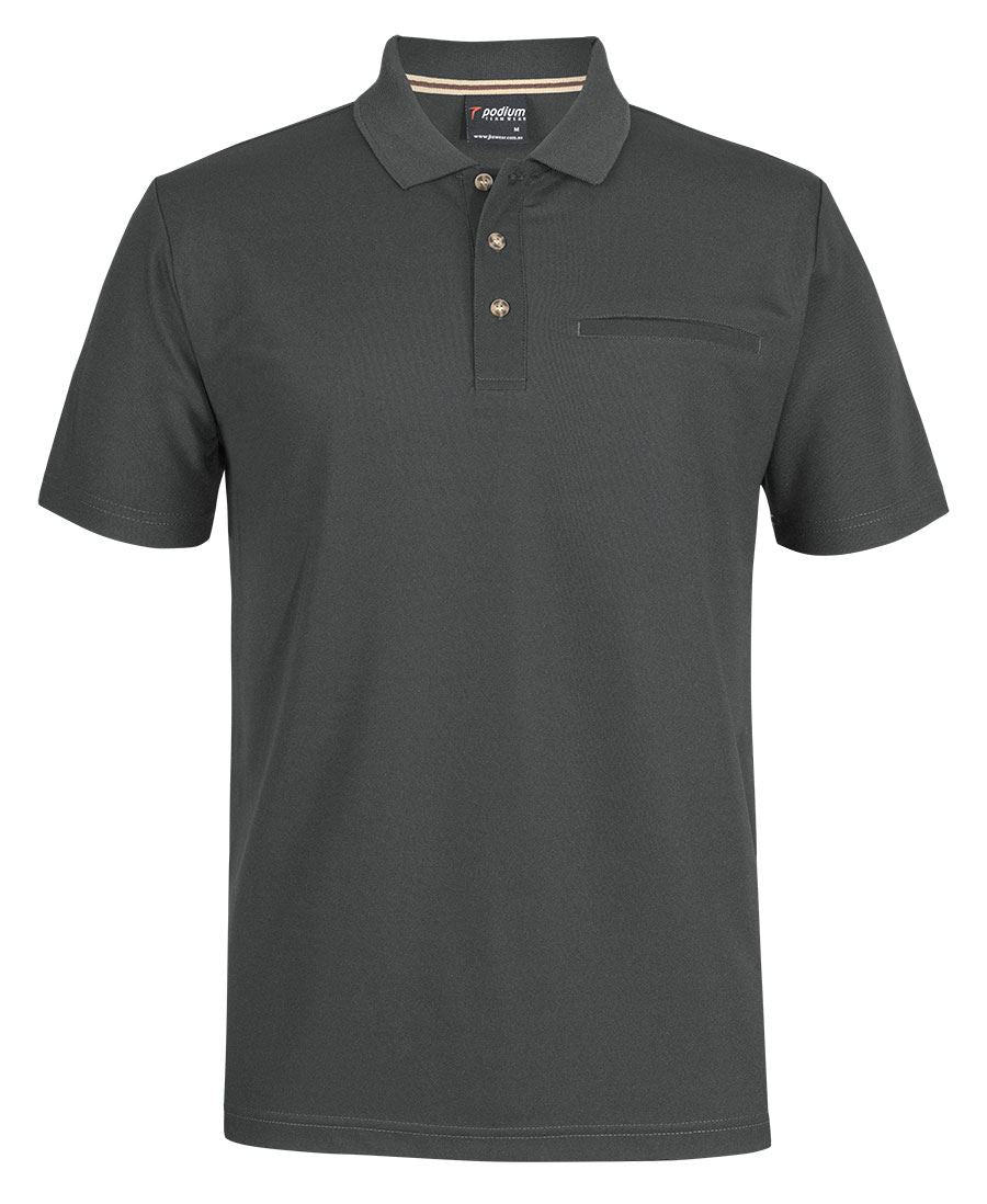 Podium Podium S/S Recycled Polyester Pocket Polo 7SPR