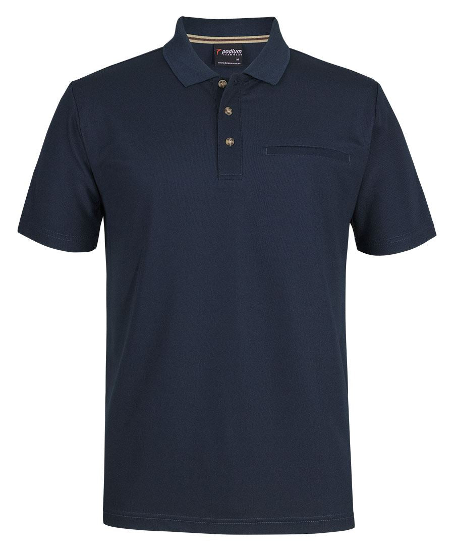 Podium Podium S/S Recycled Polyester Pocket Polo 7SPR
