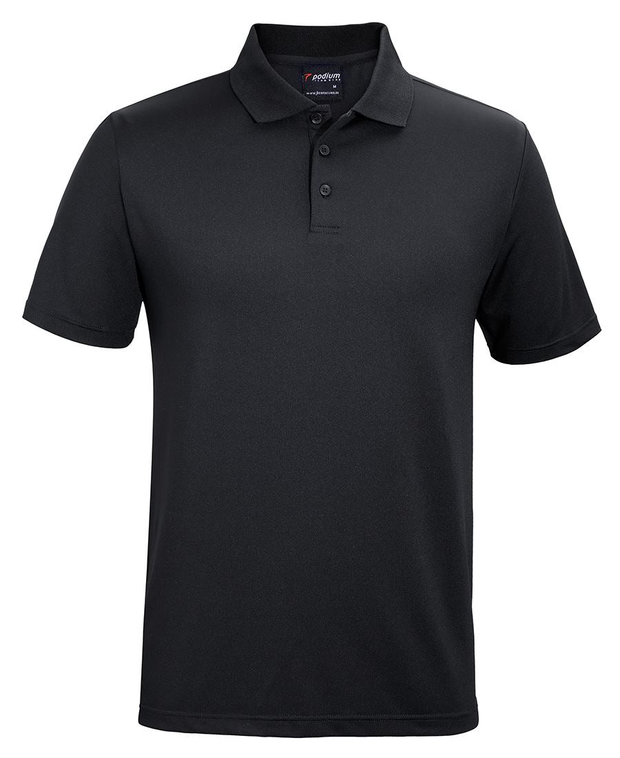 Podium Stretch Polo - Black - Front