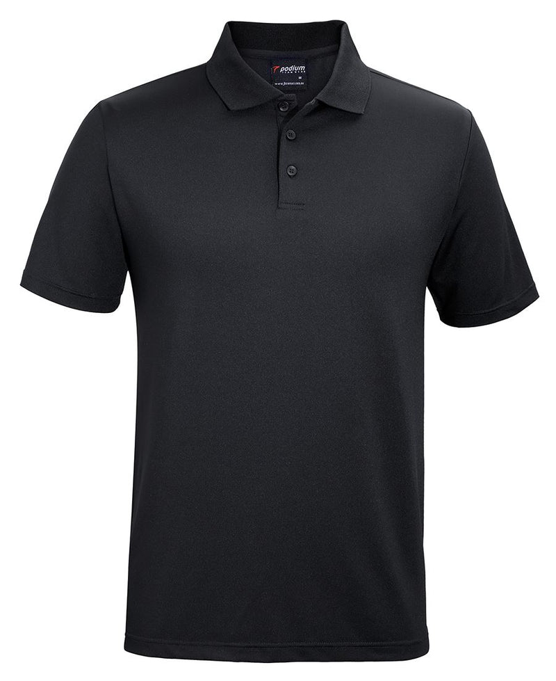 Podium Stretch Polo - Black - Front
