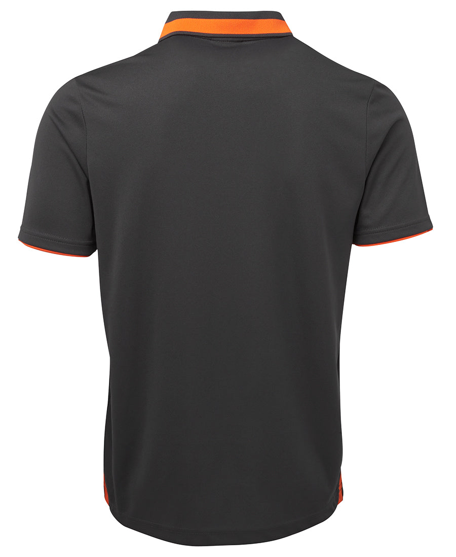 Podium Swirl Polo - Charcoal/Orange - Back