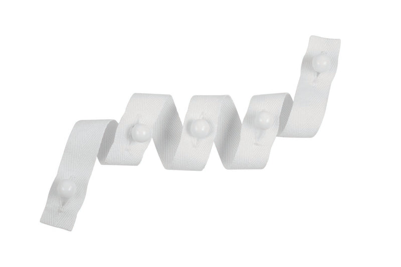 Stud Buttons on Tape - White