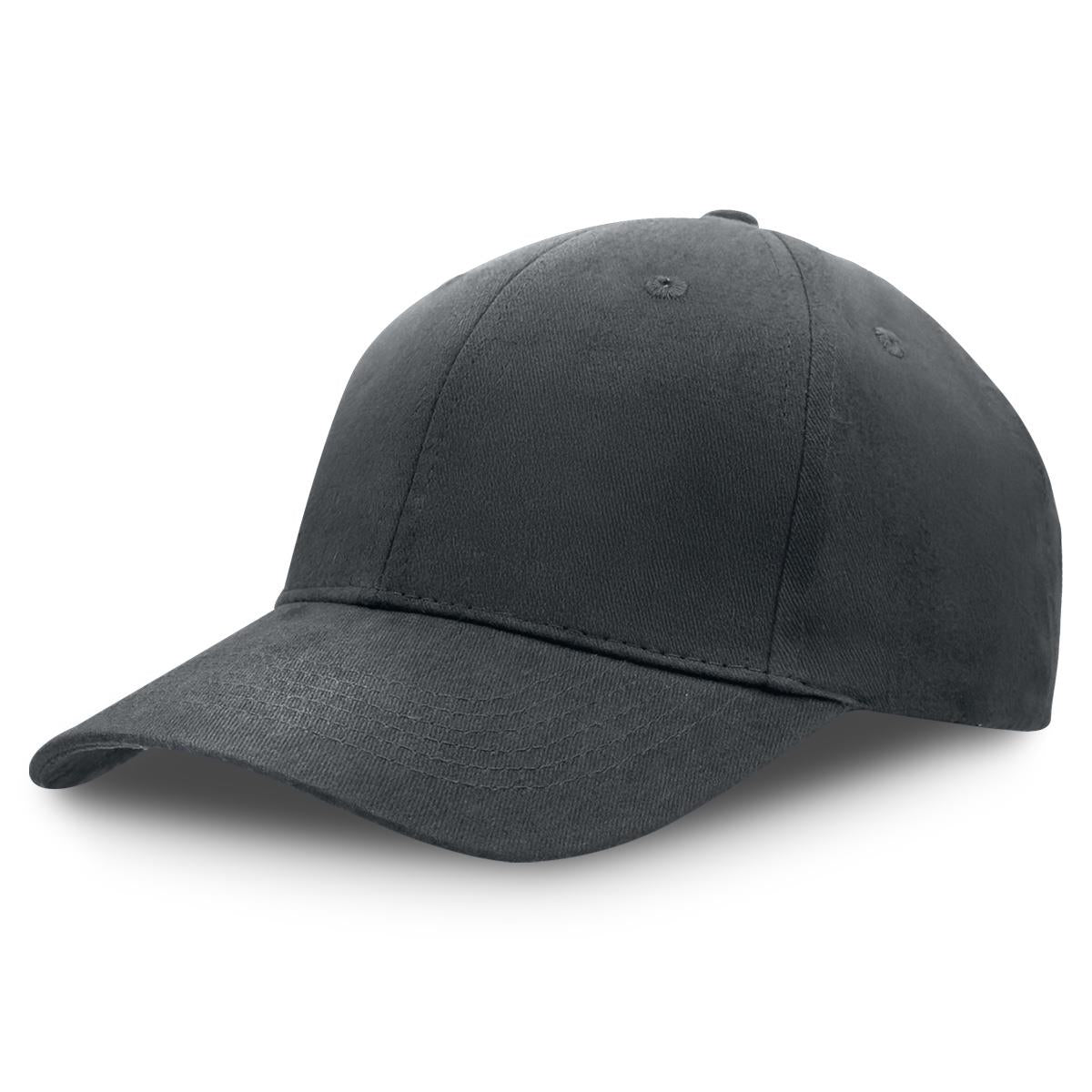 Premium Soft Cotton Cap - Charcoal - Front
