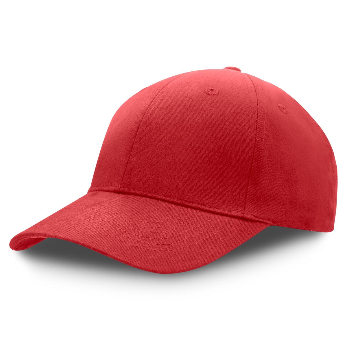 Premium Soft Cotton Cap - Red - Front
