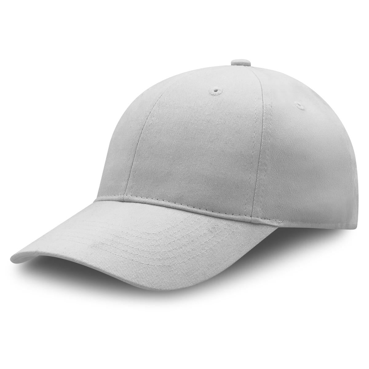 Premium Soft Cotton Cap - Silver - Front