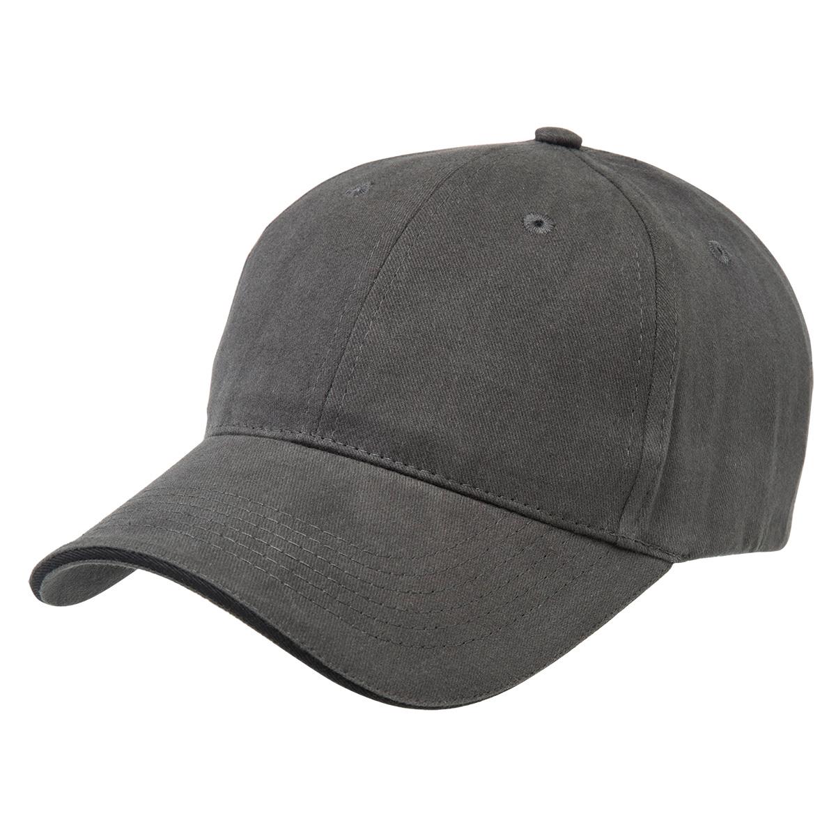 Premium Soft Sandwich Peak - Charcoal / Black - Front