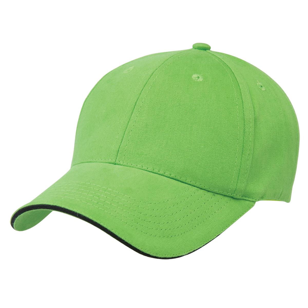 Premium Soft Sandwich Peak - Lime / Black - Front