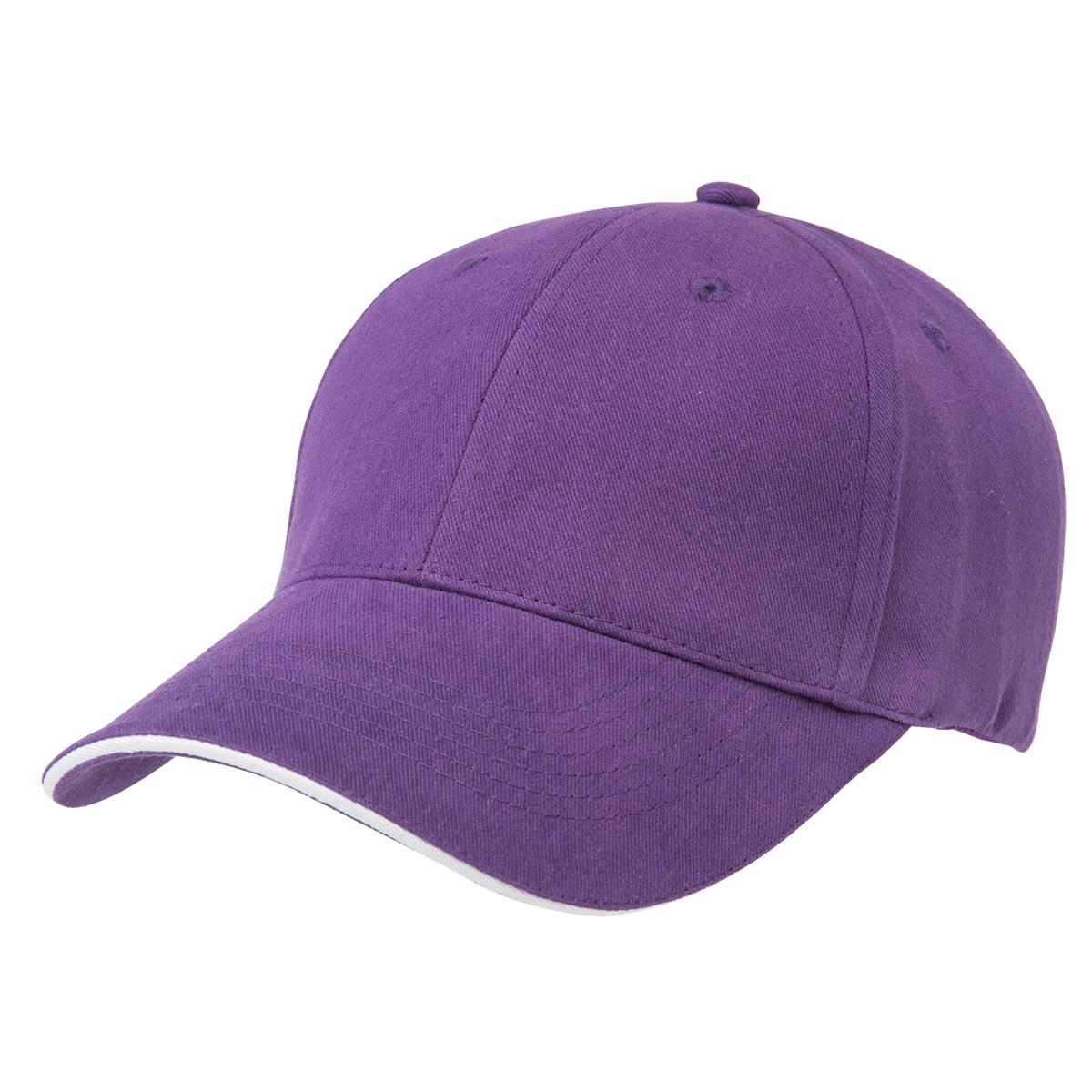 Premium Soft Sandwich Peak - Purple / Chalk White - Front