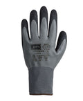 JB's Waterproof Double Latex Coated Glove (5 pack) - Grey/Black - Front