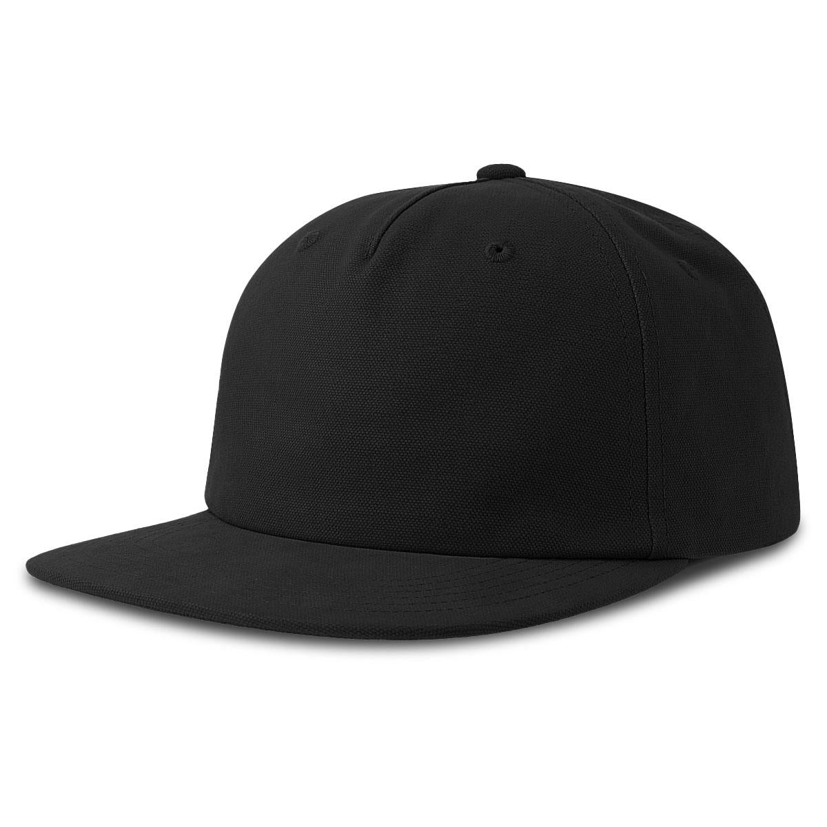 Cruz Organic Cotton Flat Peak - Black - Front