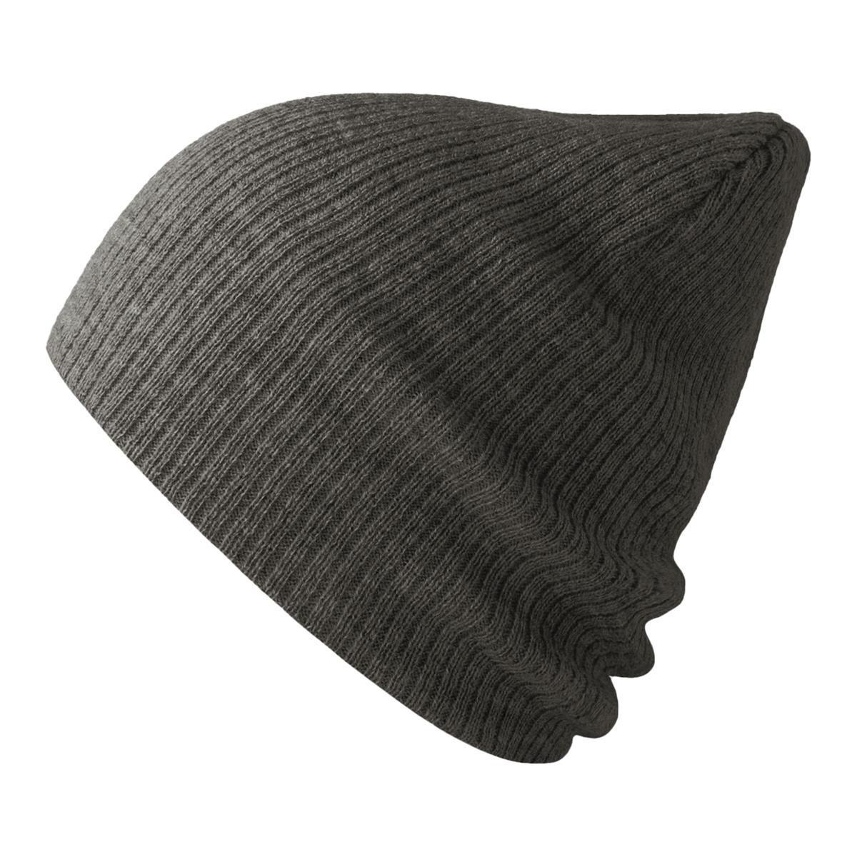 Brad-S Beanie - Recycled Polyester - Dark Grey Mel - Front