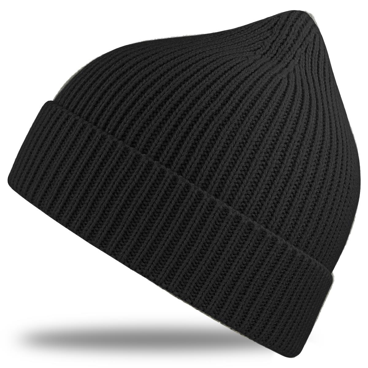 Andy Recycled Beanie - Black - Front