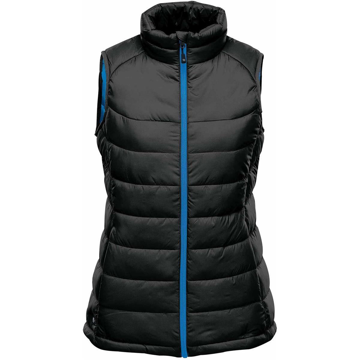 Women's Stavanger Thermal Vest - Black / Azure Blue - Front