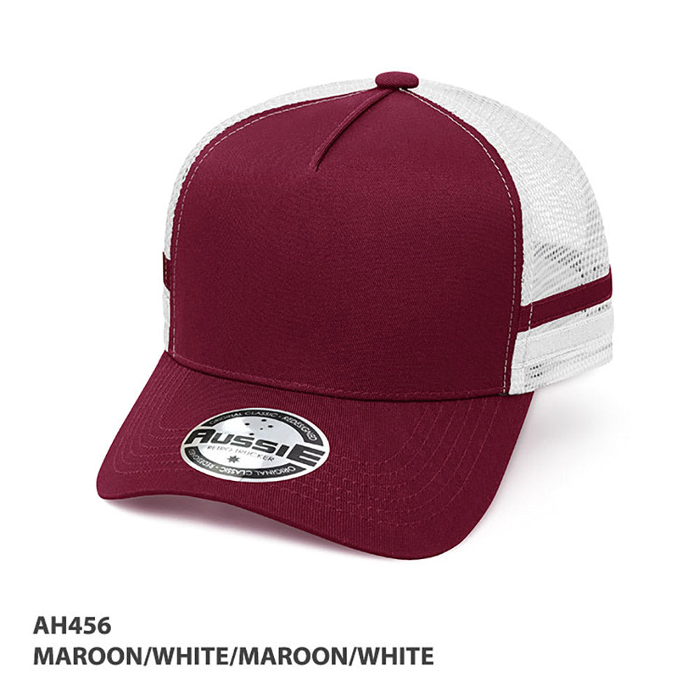 – A-Frame Striped Trucker Cap – Grace Collection AH456