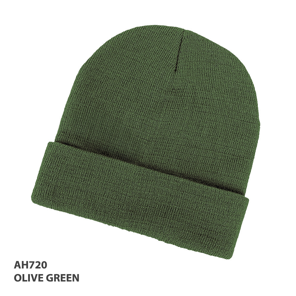 Acrylic Beanie - Olive Green