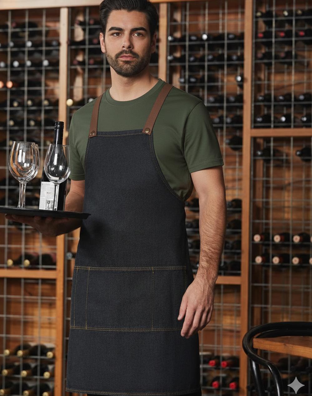 Benchmark Denim Bib Apron AP09
