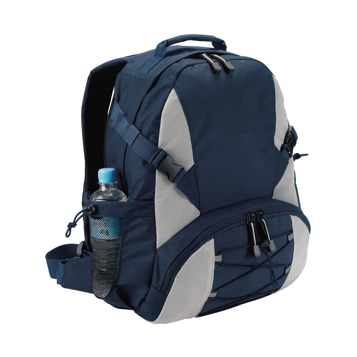 Outdoor Backpack - Navy / Silver - Front