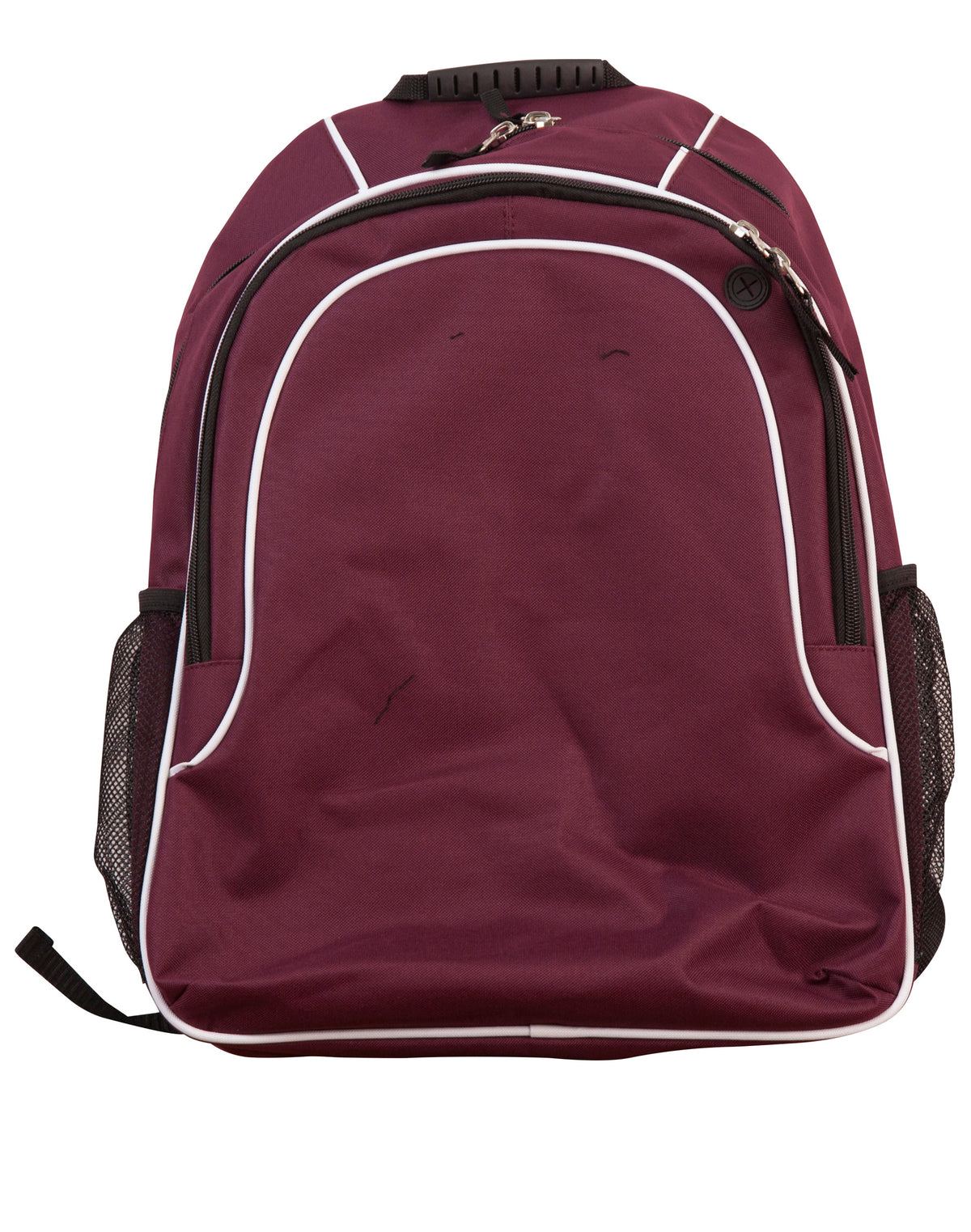 Winner Backpack - B5020 - Maroon / White / Maroon