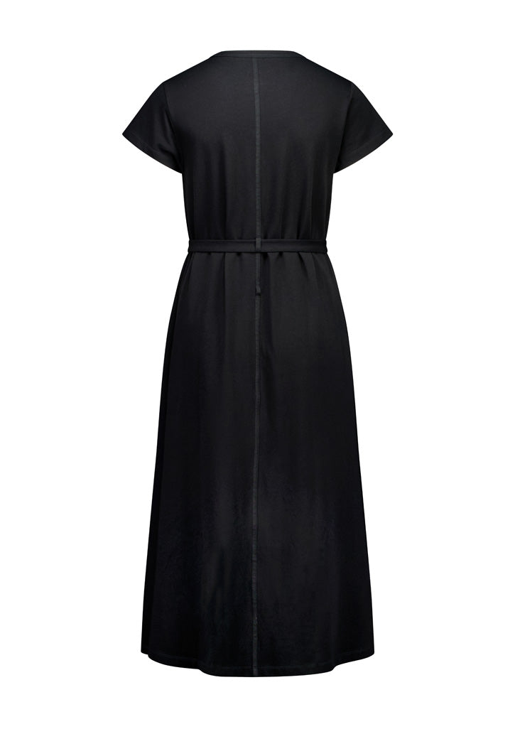 Grace Womens T-Shirt Midi Dress - Black - Back