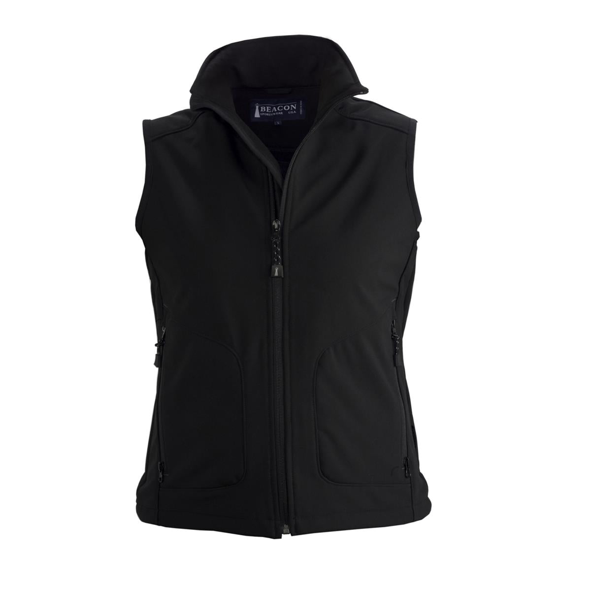 Morgan Women's Softshell Vest - Black - Front