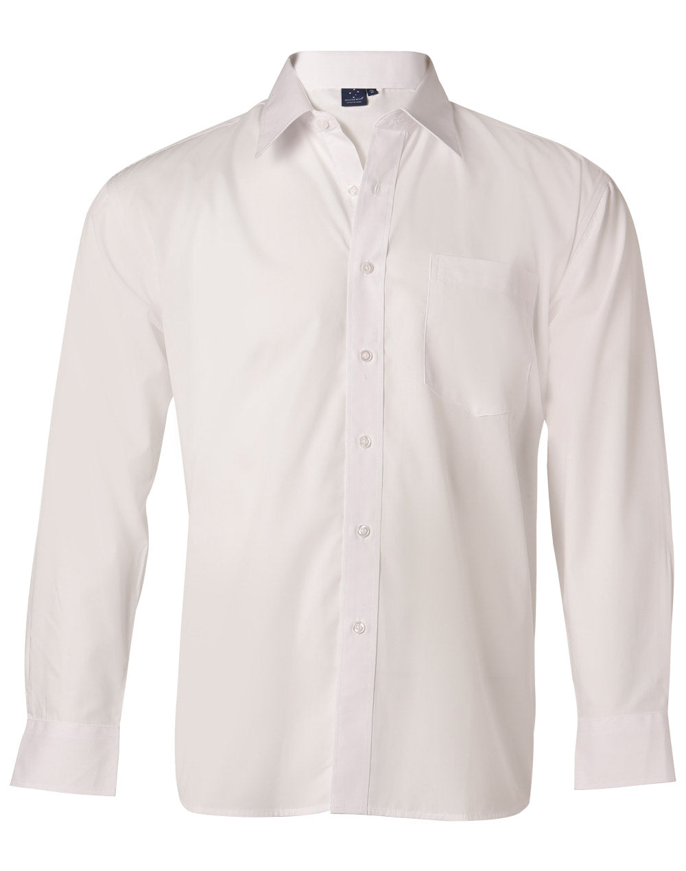 Man's poplin shirt,long sleeve - BS01L - White