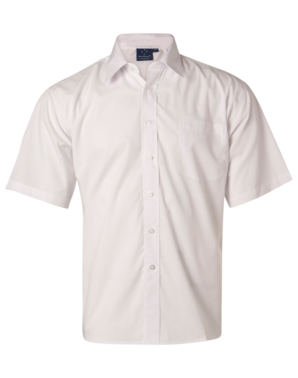 Man's poplin shirt,short sleeve - BS01S - White