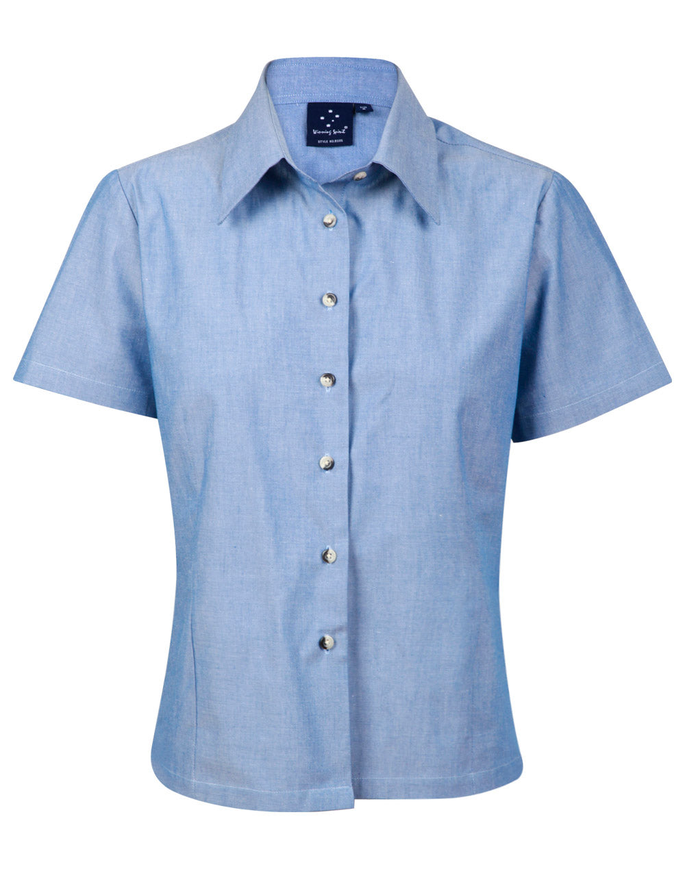 Ladies w/f S/S chambray shirt - BS05 - Chambray