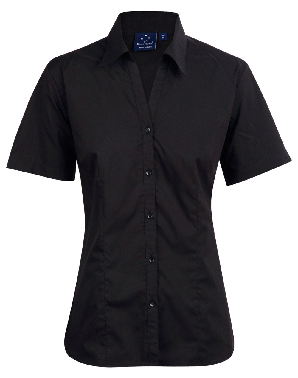 Ladies S/S Teflon shirt - BS07S - Black