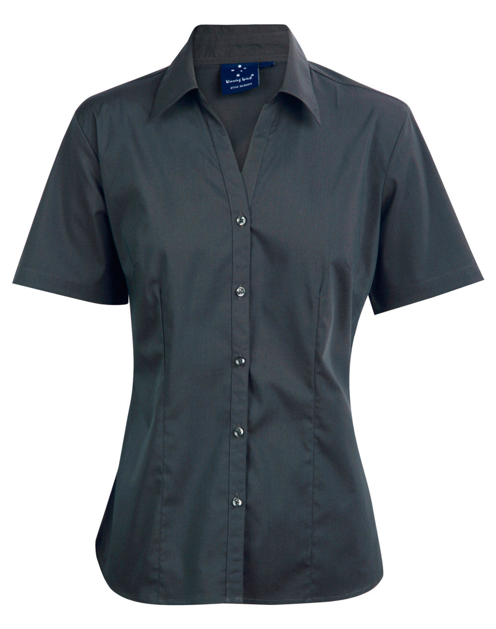 Ladies S/S Teflon shirt - BS07S - Charcoal