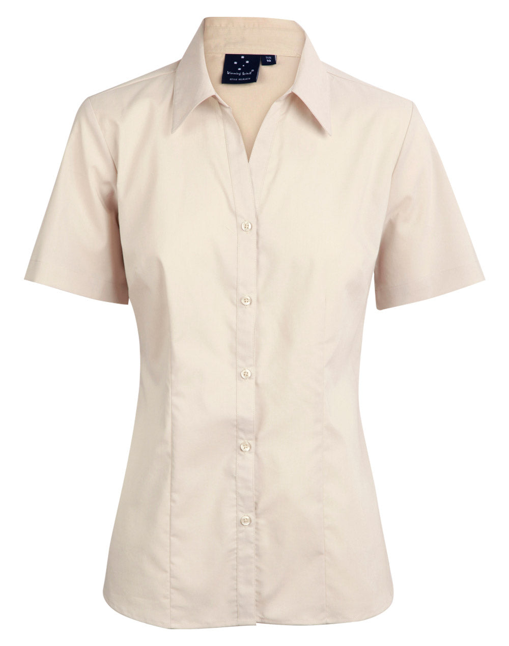 Ladies S/S Teflon shirt - BS07S - Stone