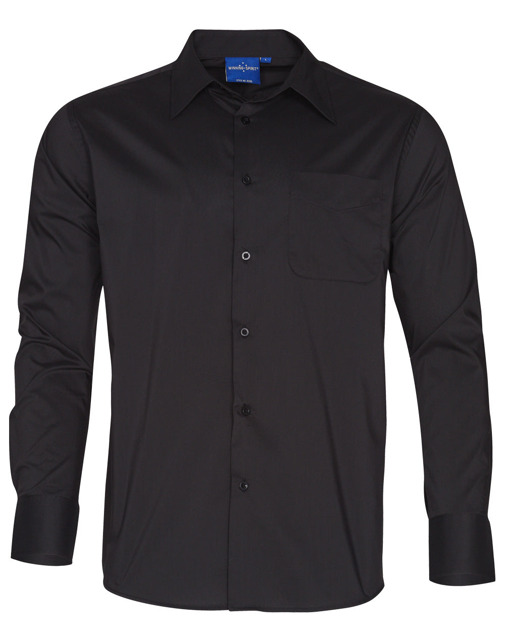 Mens L/S Teflon business shirt - BS08L - Black