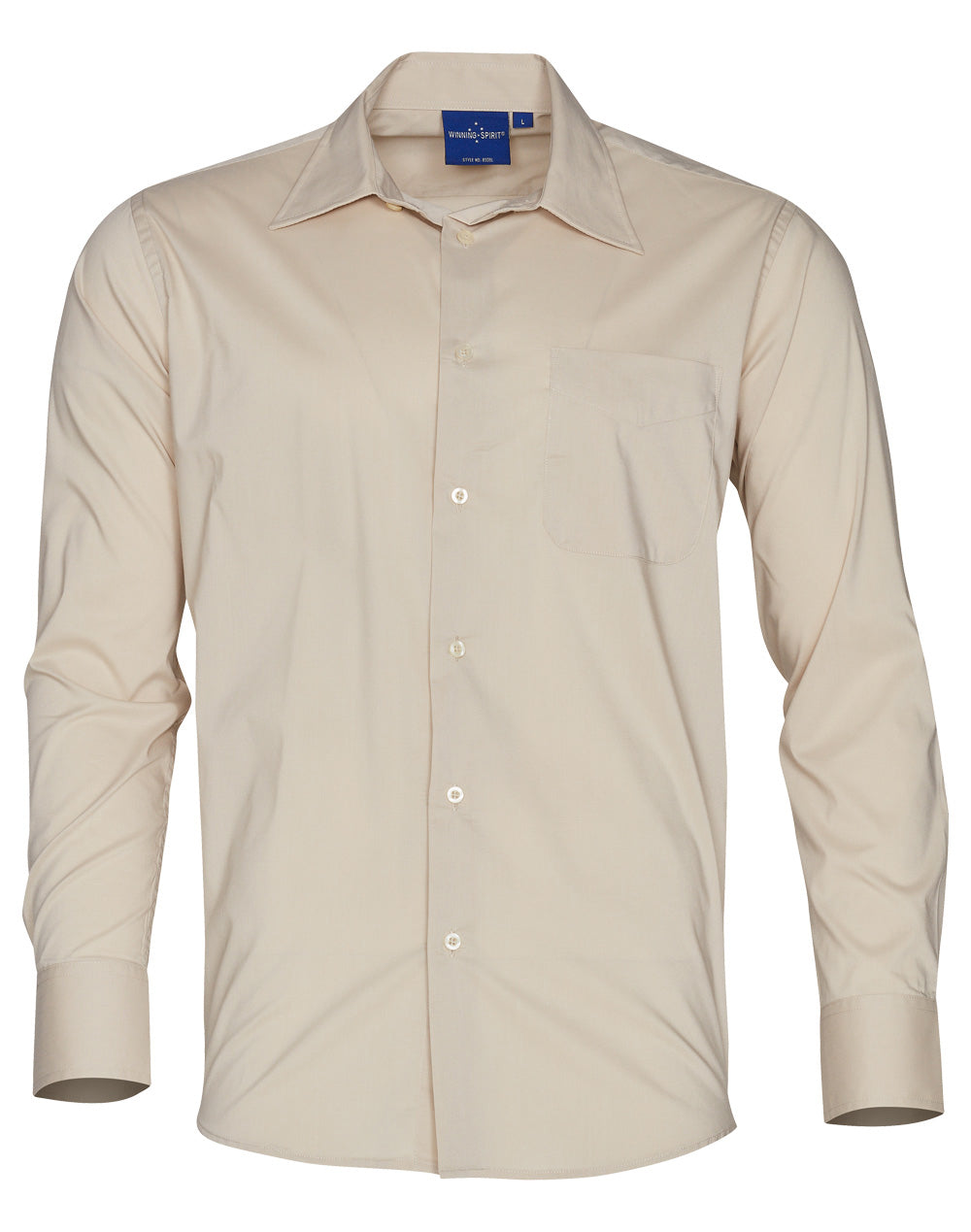 Mens L/S Teflon business shirt - BS08L - Stone