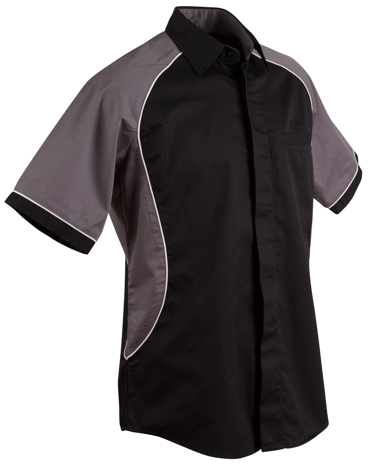 Men's Contrast Shirt - BS15 - Black / White / Grey