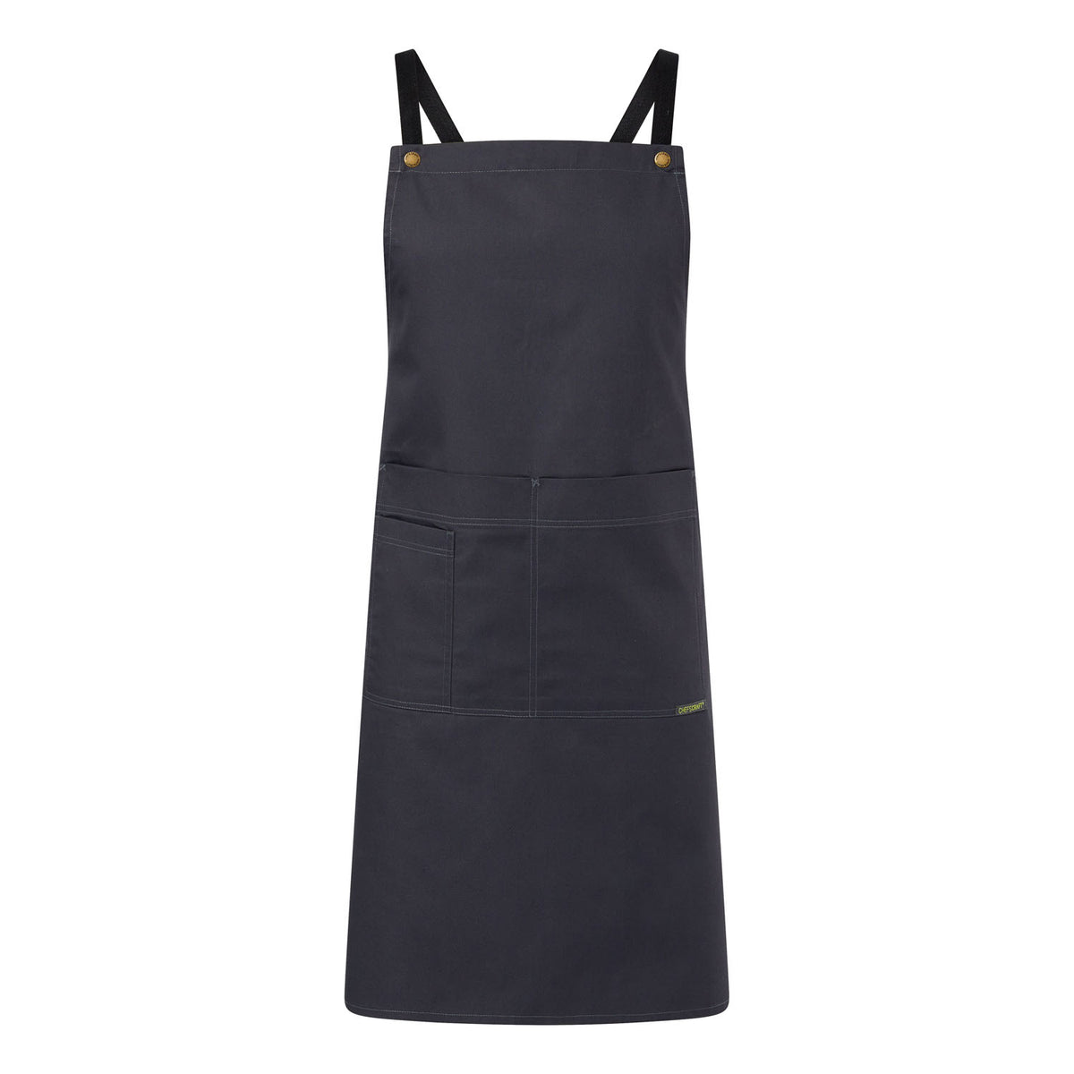 Full Bib Apron with Pockets - Charcoal