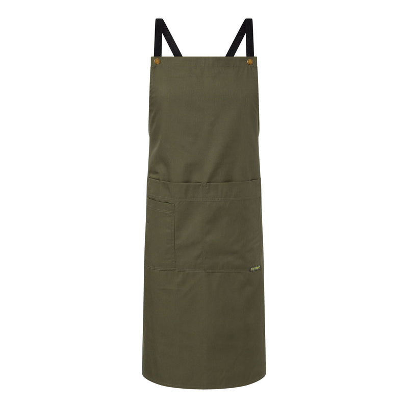 Full Bib Apron with Pockets - Olive