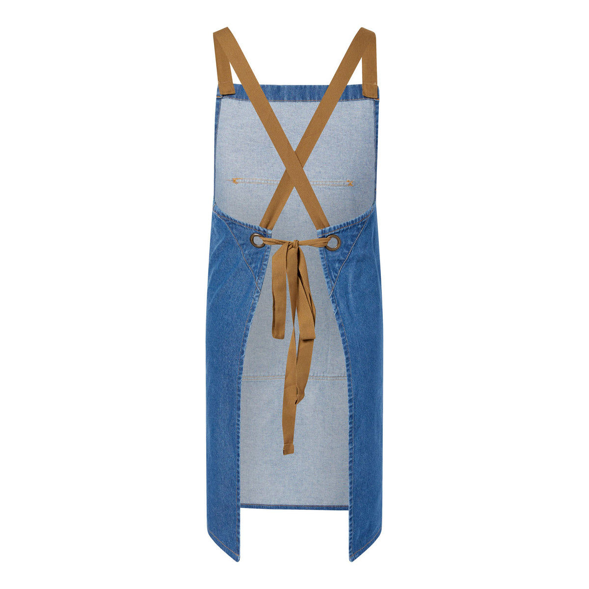Full Bib Denim Apron with Pockets - Stonewash