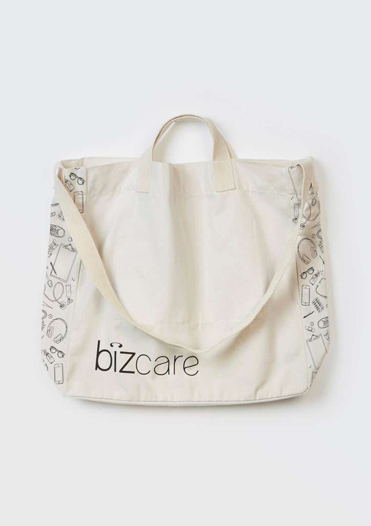 Biz Care Unisex Tote Bag - Natural - View