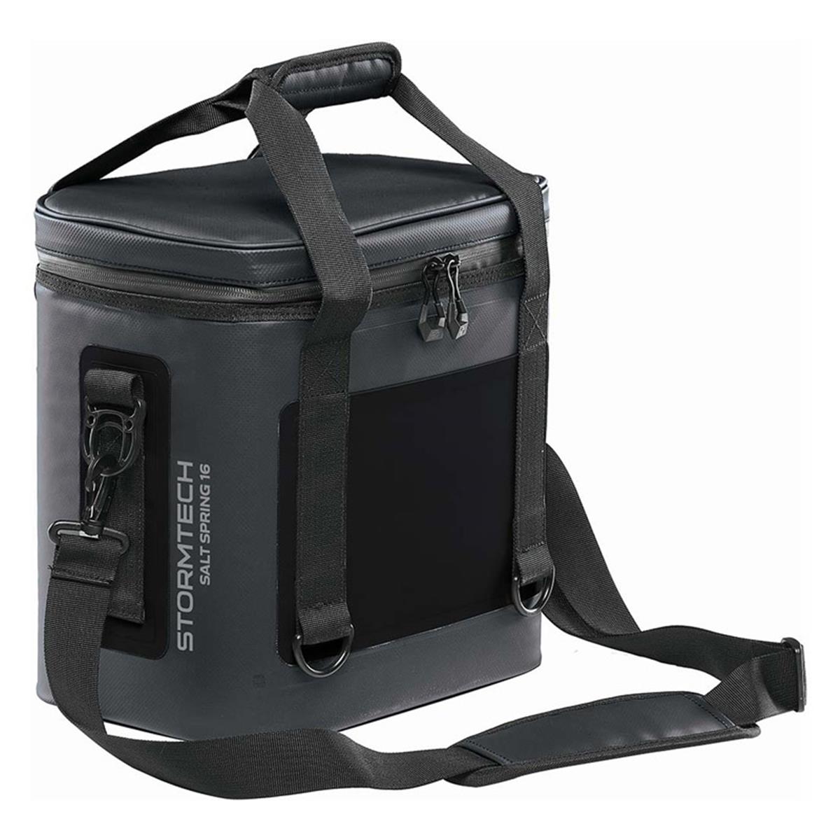 Salt Spring Cooler Bag - Black / Dolphin - Front