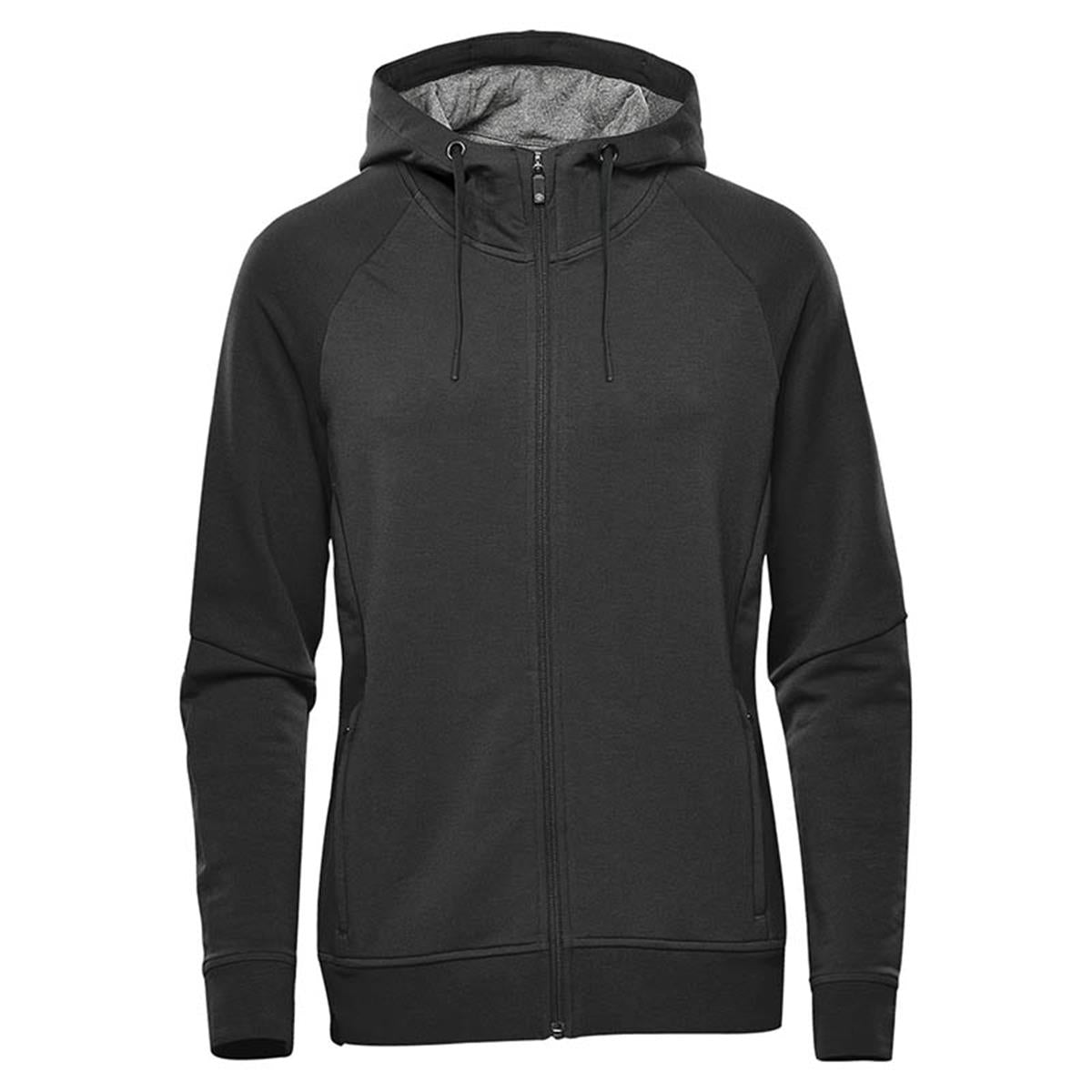 Women's Dockyard Performance Full Zip Hoody - Black - Front