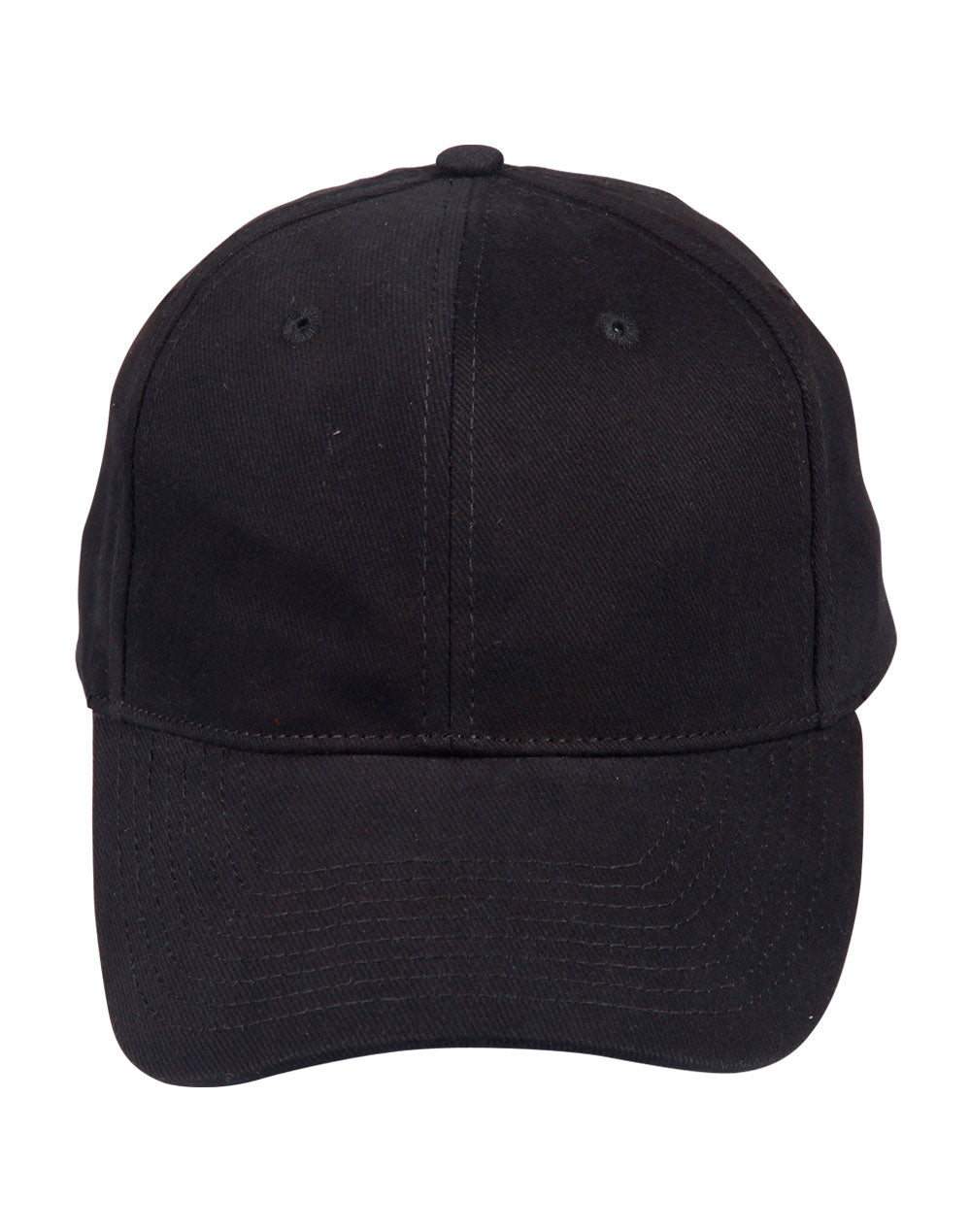 Heavy Brushed Cotton Cap - CH01 - Black