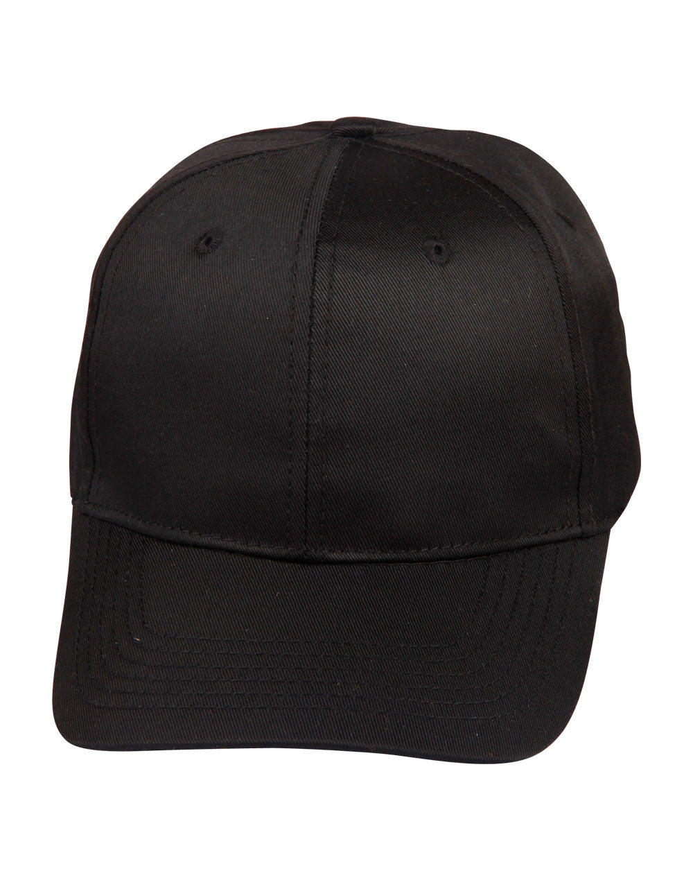 Cotton twill structured cap - CH13 - Black