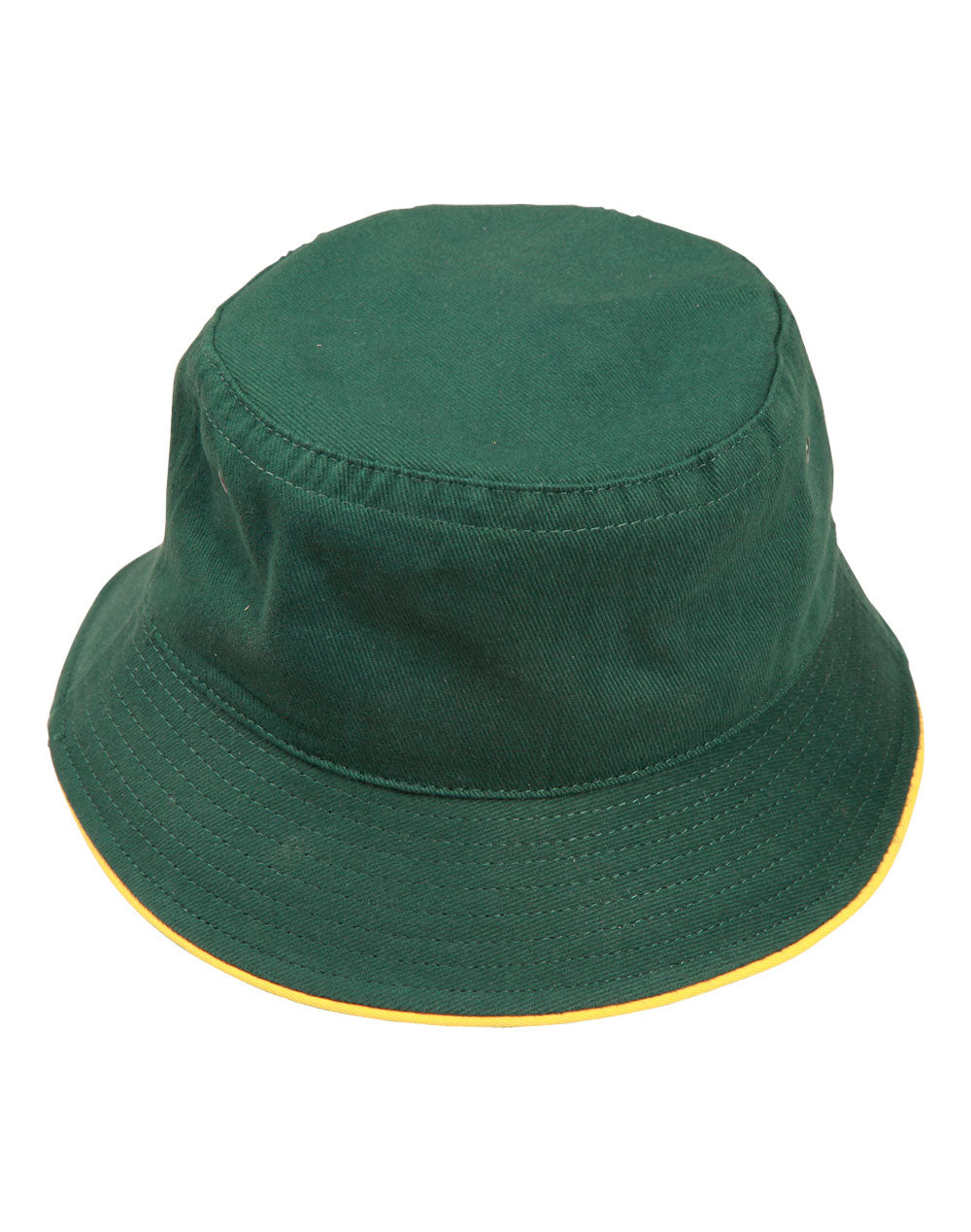 Soft Washed Sandwich Bucket Hat - CH31 - Bottle / Gold