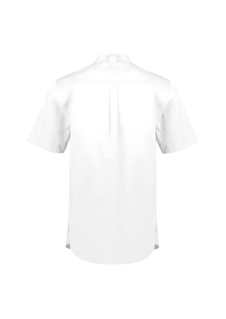 Salsa Mens Short Sleeve Chef Shirt - White - Back