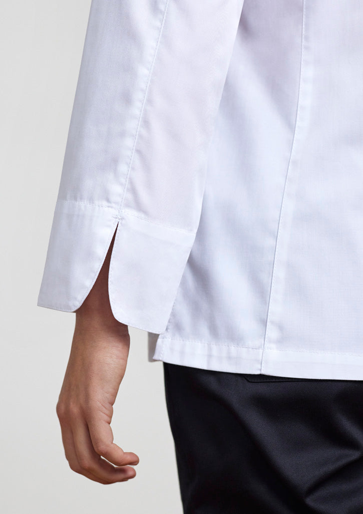 Alfresco Womens Long Sleeve Chef Jacket - White - Model