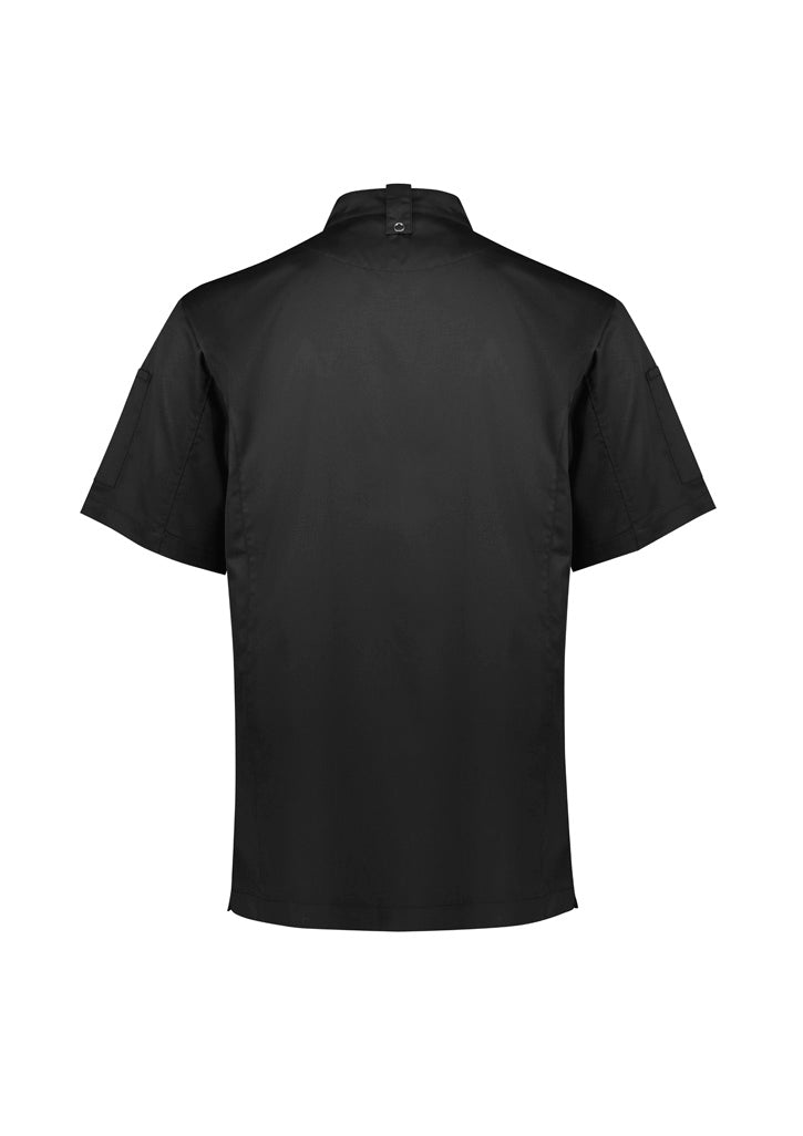 Alfresco Mens Short Sleeve Chef Jacket - Black - Back