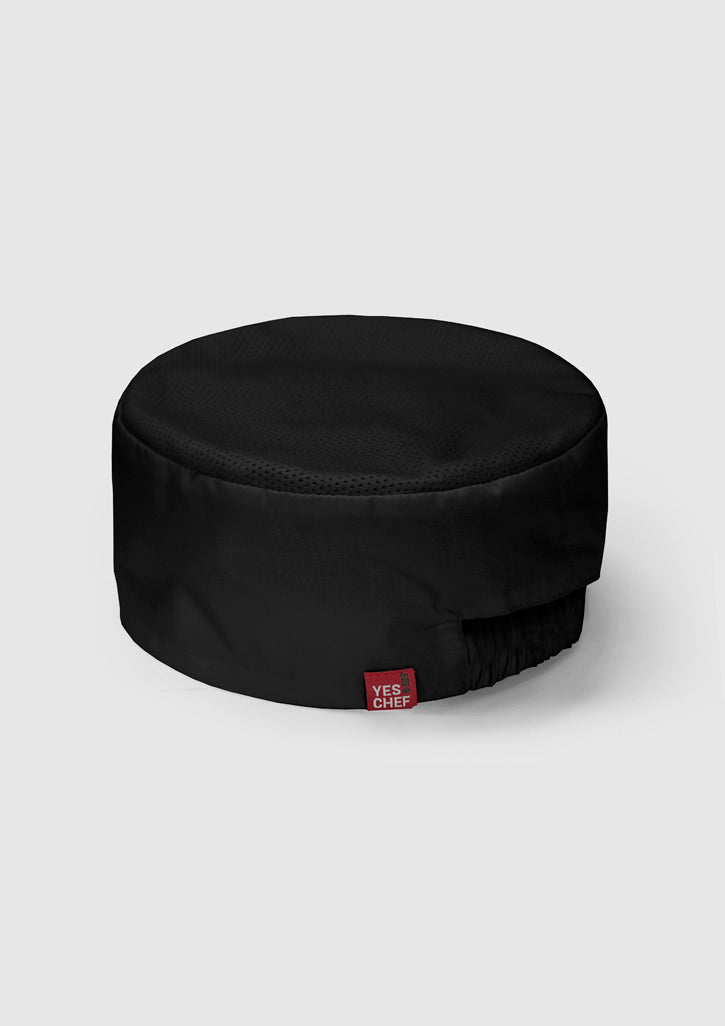 Mesh Flat Top Hat - Black - Back