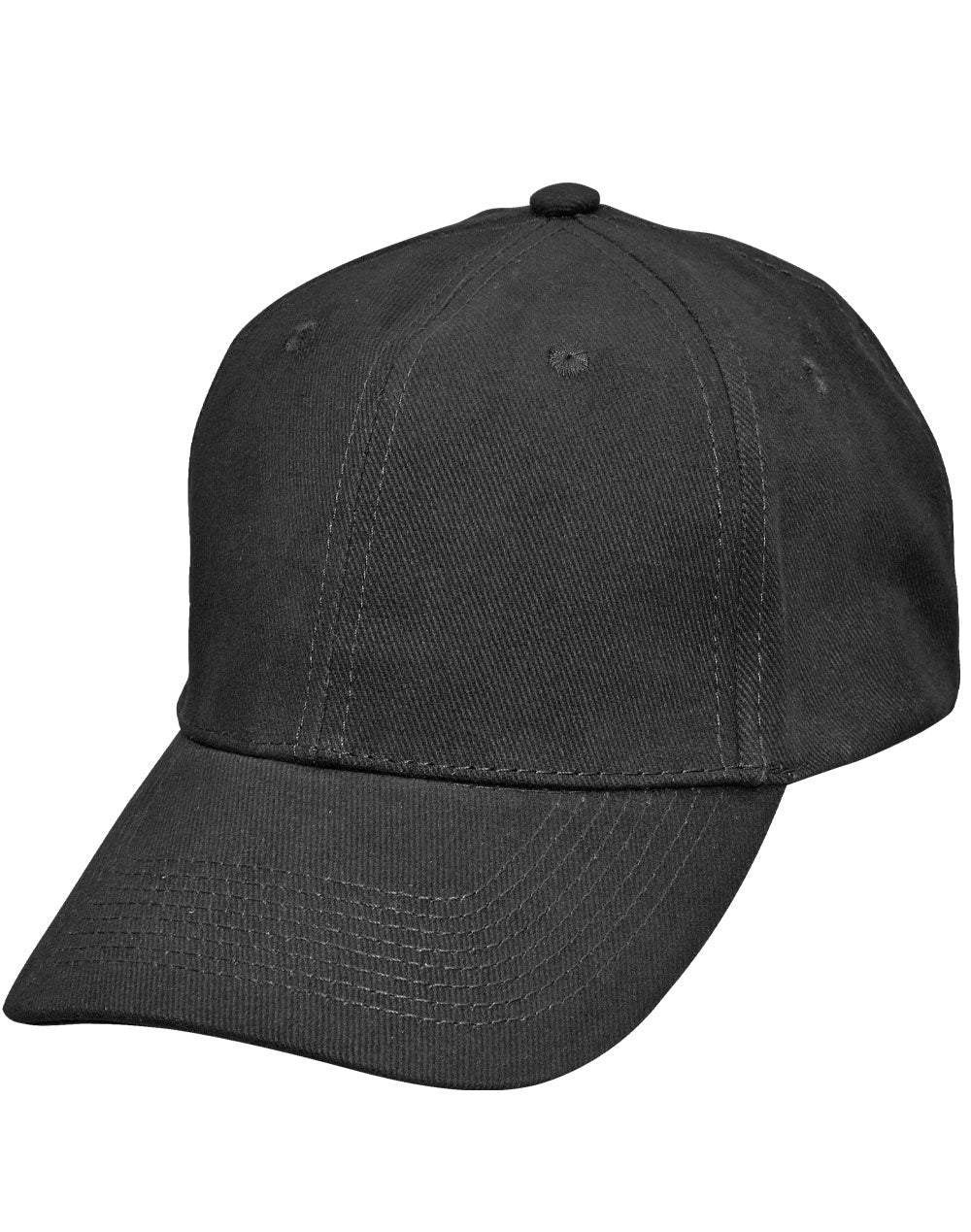 Heavy brushed cotton cap buckle on back - CH35 - Black