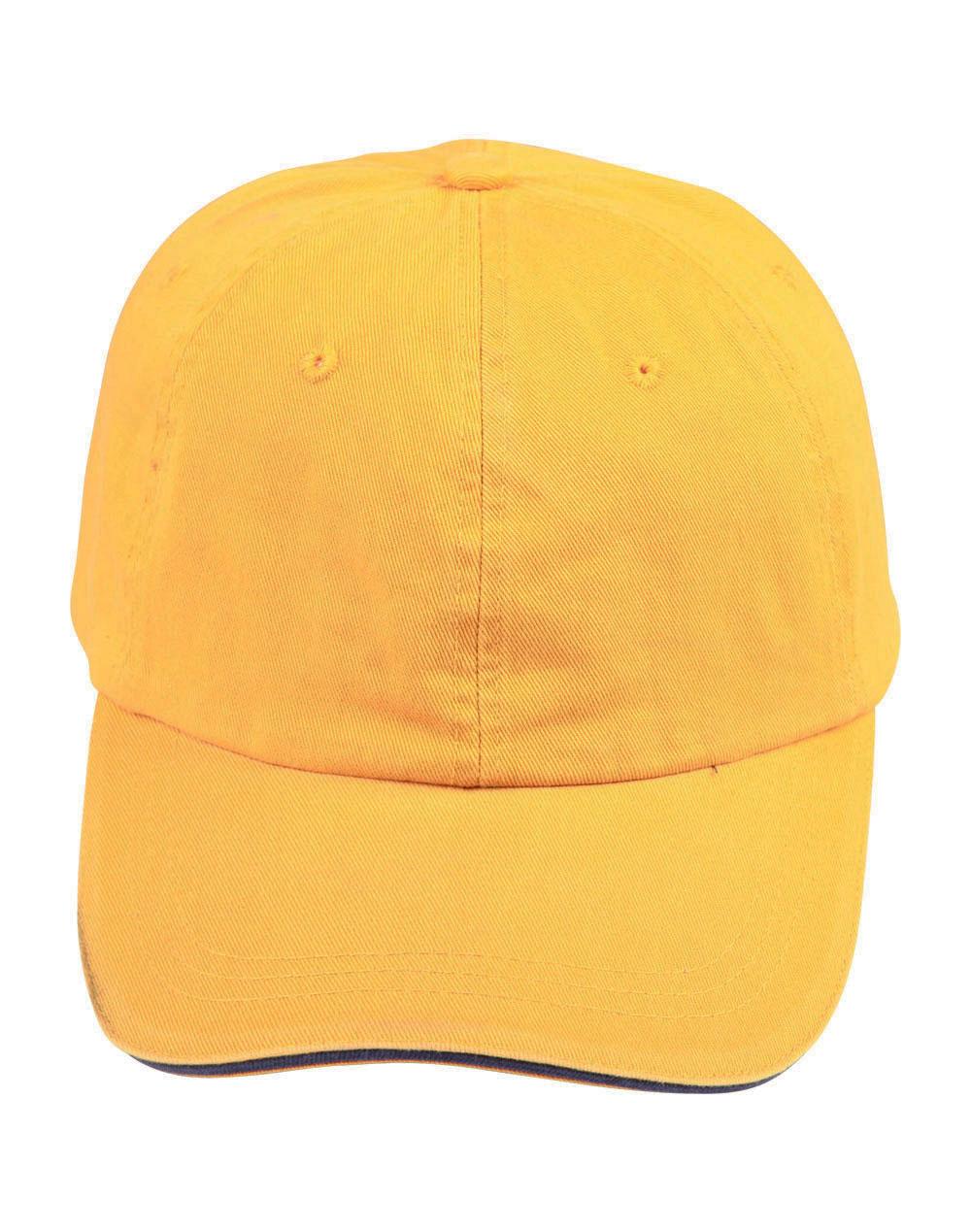 Winning Spirit Washed polo cotton unstructured cap sandwich cap CH40